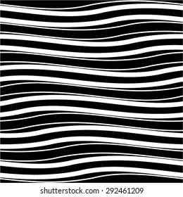Simple pattern of wavy lines, seamless vector background.