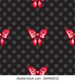 Simple pattern for your design. Vectorized watercolor drawing. Hand drawn patterns from bows. Vector abstract background. Isolated on a colored background.