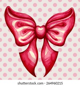 Simple pattern for your design. Vectorized watercolor drawing. Hand drawn patterns from bows. Vector abstract background. Isolated on a colored background.