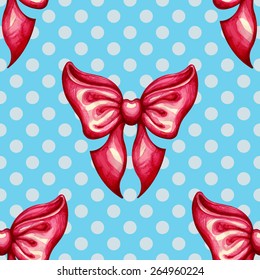 Simple pattern for your design. Vectorized watercolor drawing. Hand drawn patterns from bows. Vector abstract background. Isolated on a colored background.