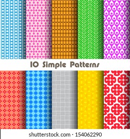 simple patterns collection 1 for making seamless background. for each preview image just display partial of a whole pattern.