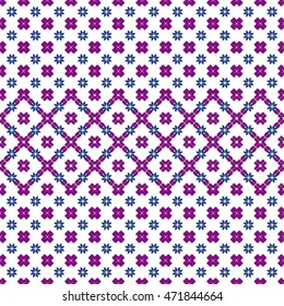 simple patterns in the form of pixel mosaics. Embroidery. seamless pattern. for textile design, wallpaper