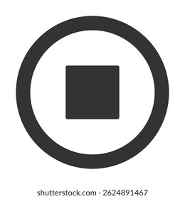 Einfaches Pausensymbol für Audio und Video	