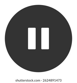 Video Icono de pausa simple para audio y audio