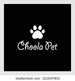 Simple paw logo vector icon, simple paw logo template