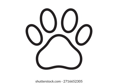 Diseño de icono de impresión de pata simple para el cuidado de mascotas y amantes de los animales