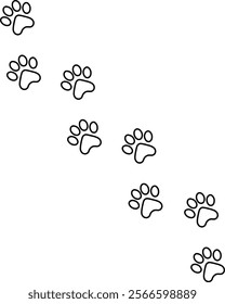 Simple Paw Print Vector Illustration Perfect for Pet Enthusiast Designs