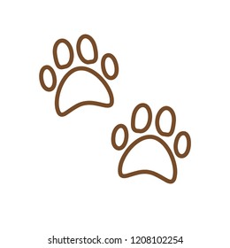 Simple paws icon. Vector Illustration