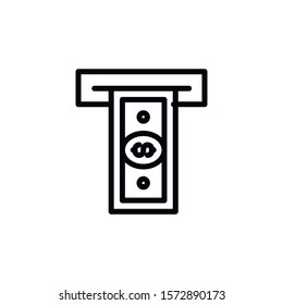 Simple payment line icon. Stroke pictogram. Vector illustration isolated on a white background. Premium quality symbol. Vector sign for mobile app and web sites.