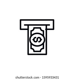 Simple payment line icon. Stroke pictogram. Vector illustration isolated on a white background. Premium quality symbol. Vector sign for mobile app and web sites.