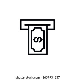 Simple payment line icon. Stroke pictogram. Vector illustration isolated on a white background. Premium quality symbol. Vector sign for mobile app and web sites.