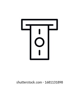 Simple payment line icon. Stroke pictogram. Vector illustration isolated on a white background. Premium quality symbol. Vector sign for mobile app and web sites.