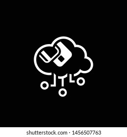 Simple Payment Services Vector Line Icon with two credit cards.