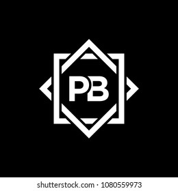 Simple PB initial Logo design template vector illustration