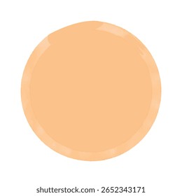 A simple peach colored circle on a white background. Use this as a design element or background.