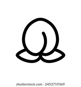 Icono de Melocotón simple. El ícono se puede usar para Sitios web, Plantillas impresas, Plantillas de presentación, ilustraciones, etc