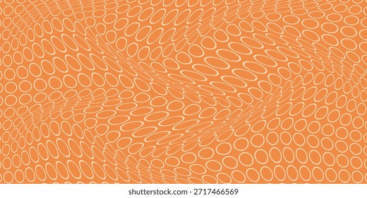 Patrón de onda de cuadrícula de puntos de contorno de melocotón simple para fondo de póster de Anuncio.
