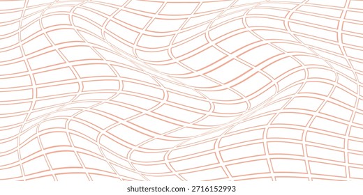 Patrón de onda de rectángulo de contorno de melocotón simple para fondo de póster de Anuncio.