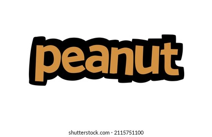 simple PEANUT writing text design