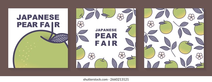 Einfache Birne Illustration Banner Hintergrund Set