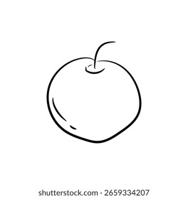 simple pear sketch with thick lines
