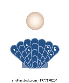 Simple Pearl shell icon vector illustration