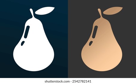 Simple pears are cool and fresh with a gold and white texture