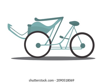 simple pedicab illustration in high resolution.
