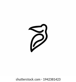 simple Pelican Vector Logo Template illustration