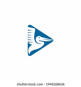 simple Pelican Vector Logo Template illustration