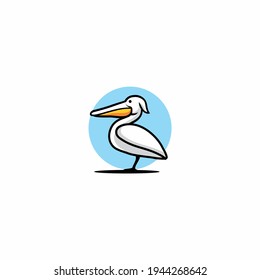 simple Pelican Vector Logo Template illustration