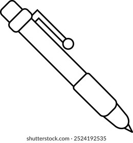 Simple pen icon line drawing illustration