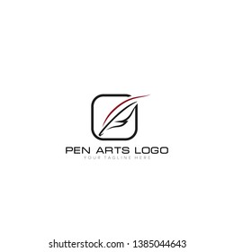 simple pen story logo quill signature