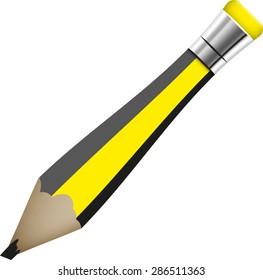 simple pencil abstract vector illustration isolated eps 10 / simple pencil
