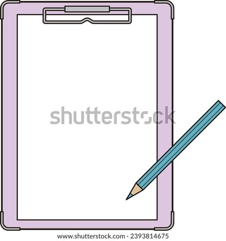 Simple pencil and binder illustration