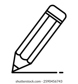 Simple Pencil Editing Icon Representing Writing, Documentation, Sketching, and Digital Design