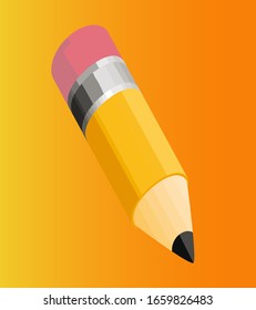
simple pencil with eraser office