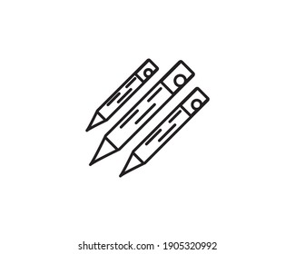 diseño simple de icono de lápiz, utilizado para el diseño de empaquetado de lápiz, anuncios de productos de lápiz y otros.