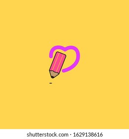Simple pencil icon template design