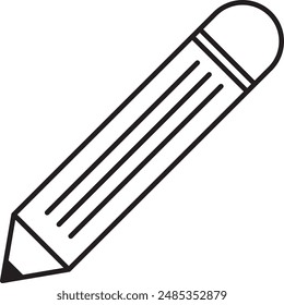 simple pencil icon vector for education design needs