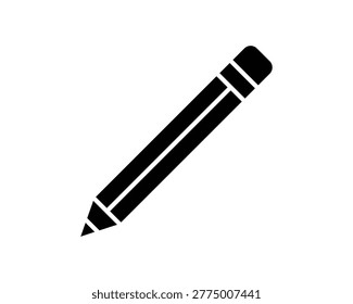 Simple Pencil Icon for Writing and Drawing Tool Concept