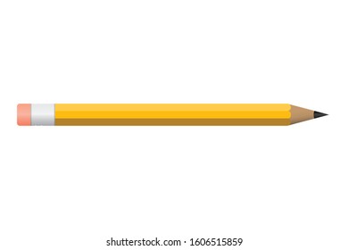 Simple pencil isolated on white background. Vector illustration