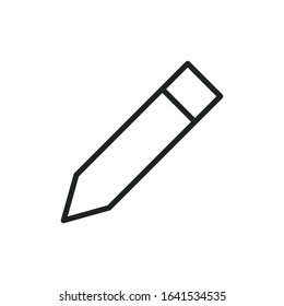 Simple pencil line icon. Stroke pictogram. Vector illustration isolated on a white background. Premium quality symbol. Vector sign for mobile app and web sites.