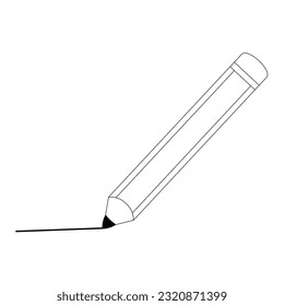 Simple pencil linear icon.Editable outline.
