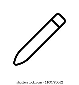 Simple pencil. Linear, thin outline