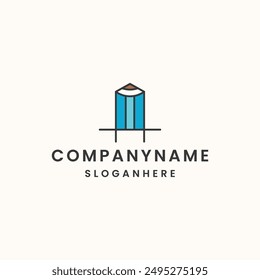 simple pencil logo icon vector template
