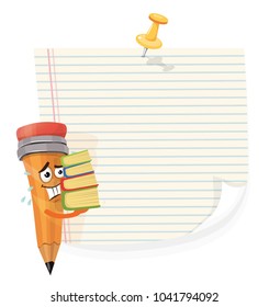 simple pencil, note, book
