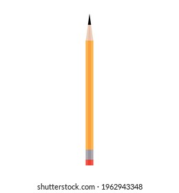 Ein einfacher Bleistift auf weißem Hintergrund. Abstrakter Kunstbanner. Vektorgrafik, Design, weißer Hintergrund. Elegante Dekoration. Vektorgrafik-Design. Vektormuster. Vektorgrafik eines grafischen Elements.