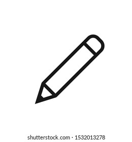Simple pencil outline icon, Isolated