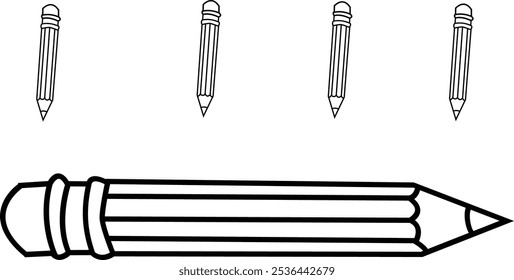 Einfaches Vektorgrafik-Design mit Bleistift